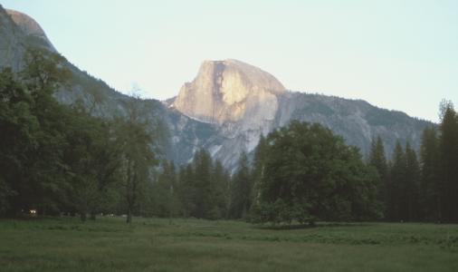 half dome evening fields